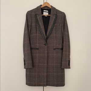 Club Monaco Brown Plaid Blazer